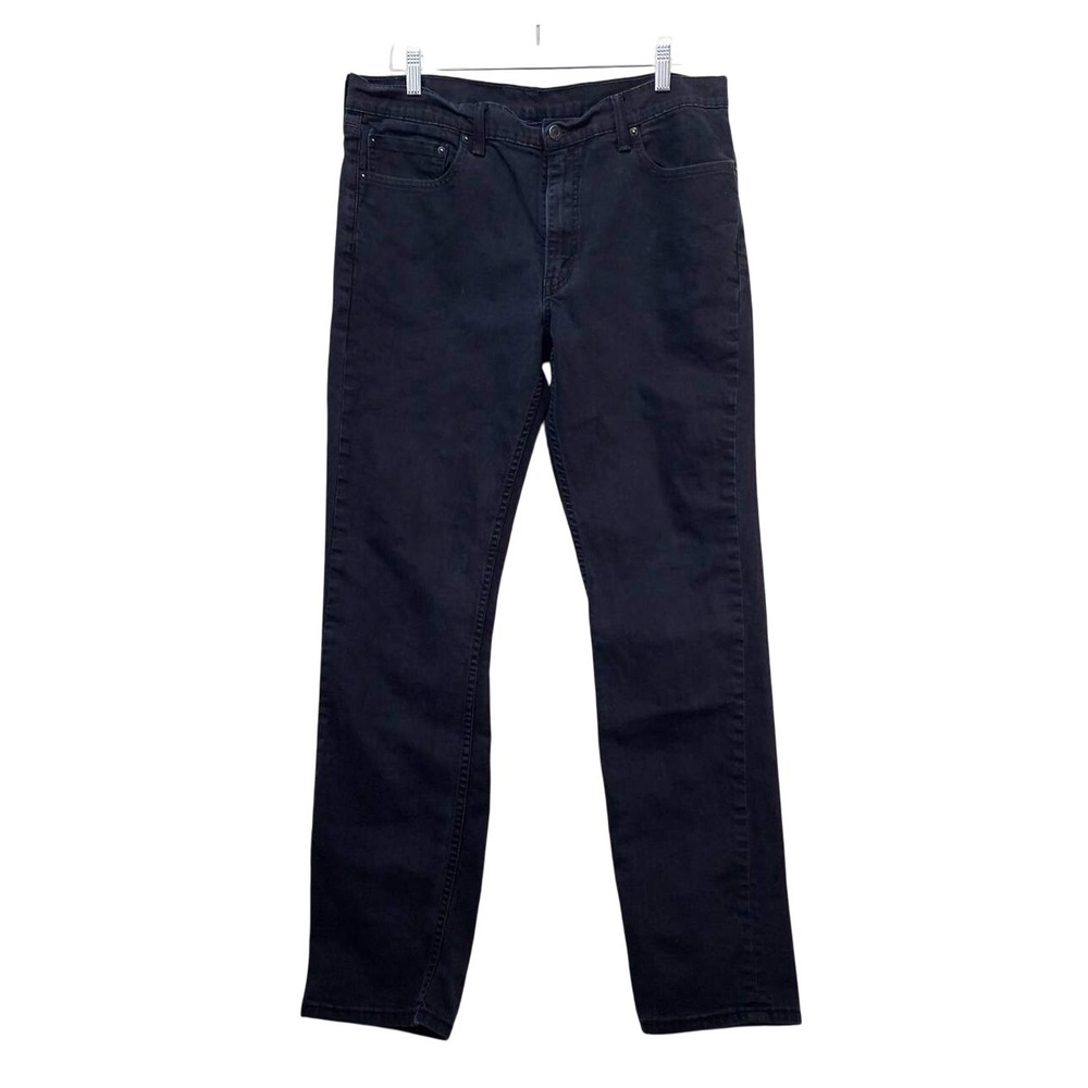 Levi's 511 Slim Fit Jeans Mens 38x34‎ Black Denim Pants Straight Leg Mid Rise